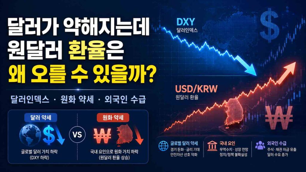 달러가약해지는데원달러환율