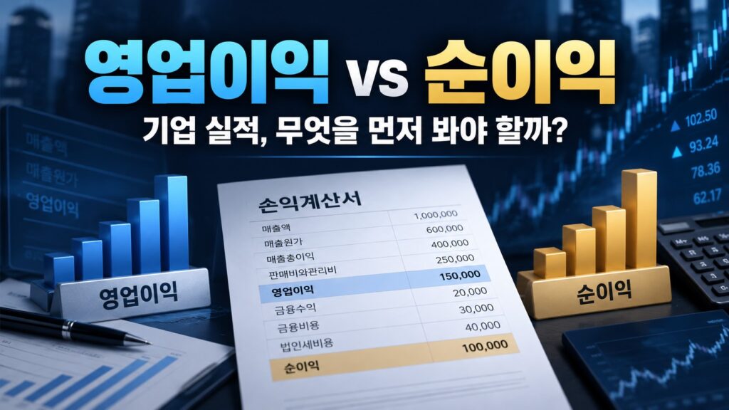 영업이익과 순이익 대표이미지
